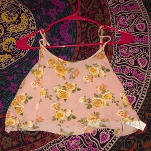 Pink Rose Crop Top Forever 21